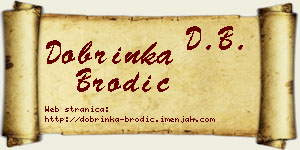 Dobrinka Brodić vizit kartica